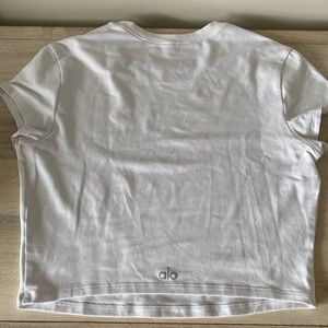 Aloyoga alo soft crop finesse short sleeve tshirt size S